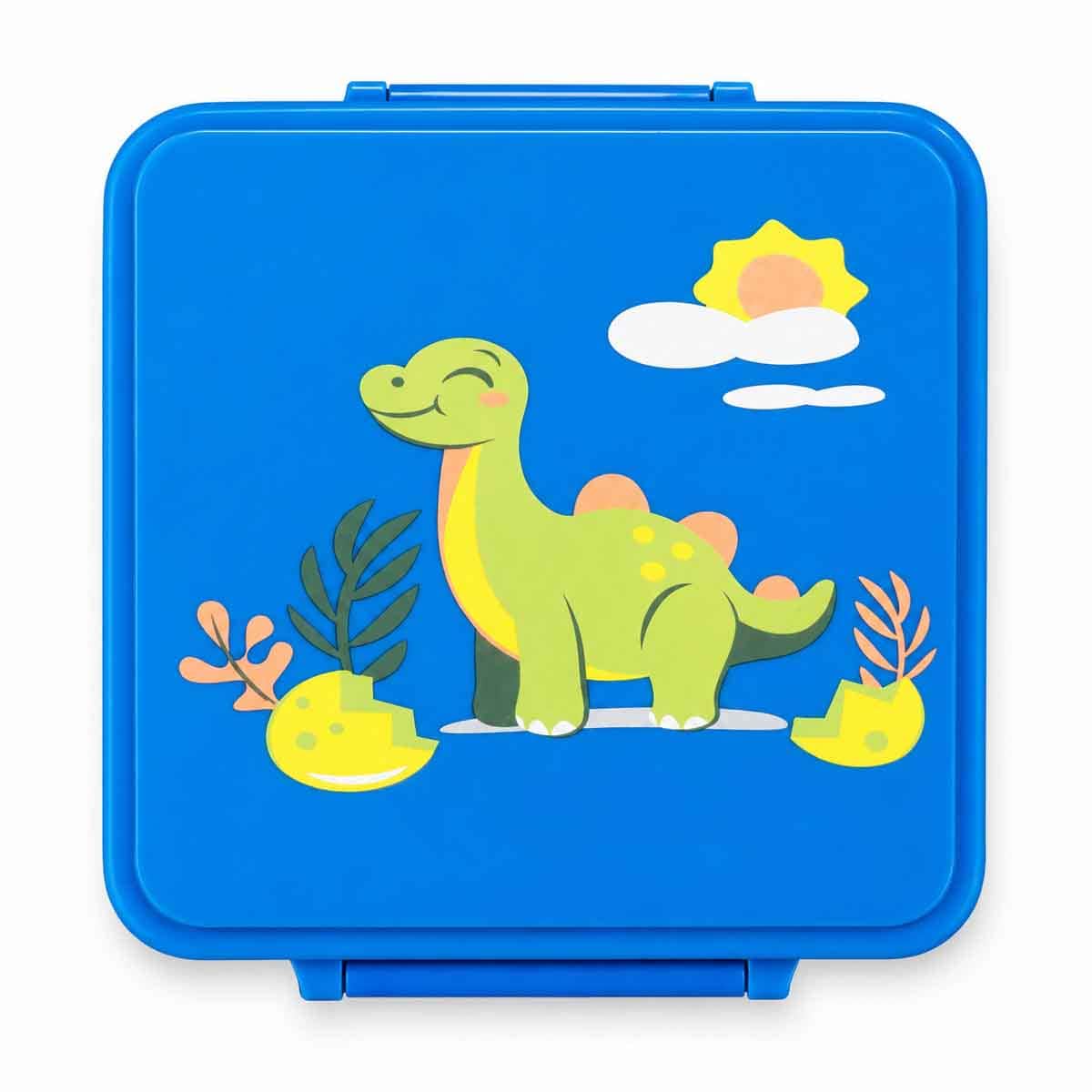 Cocobee Kids 1.87L Dino Tritan 4-Compartments Bento Lunch Box with Food JarUnisex, 3-4 Years