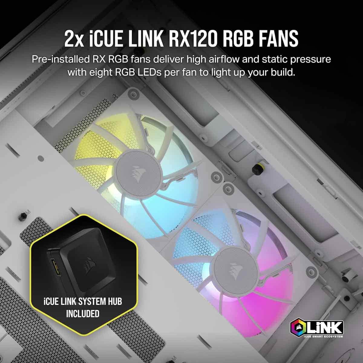 Corsair 2500X Link TG Small-Tower Micro-ATX Dual Chamber Gaming PC Case