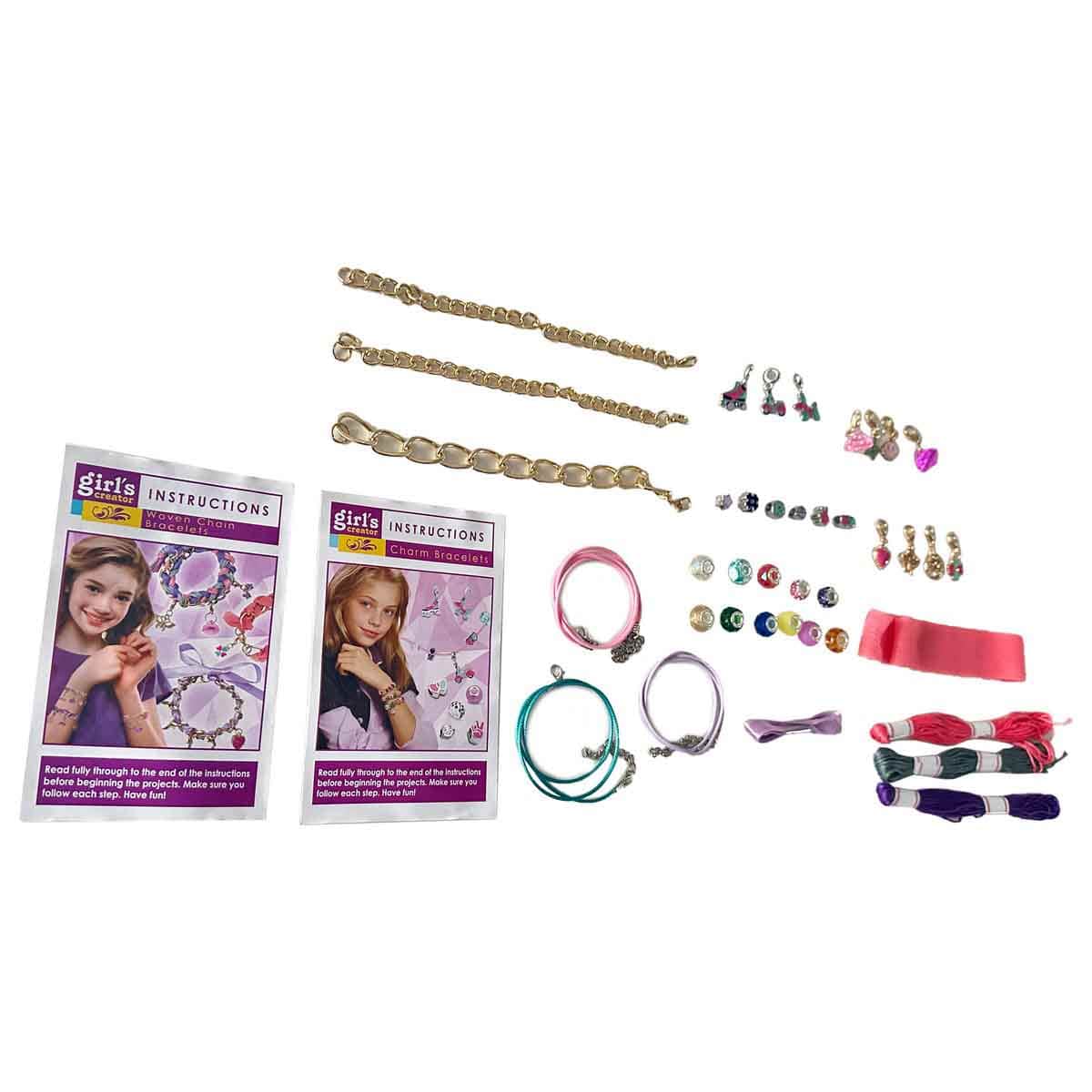 Mei Bo Kai 2-in-1 Shiny Bracelet Set Girls, 5-7 Years