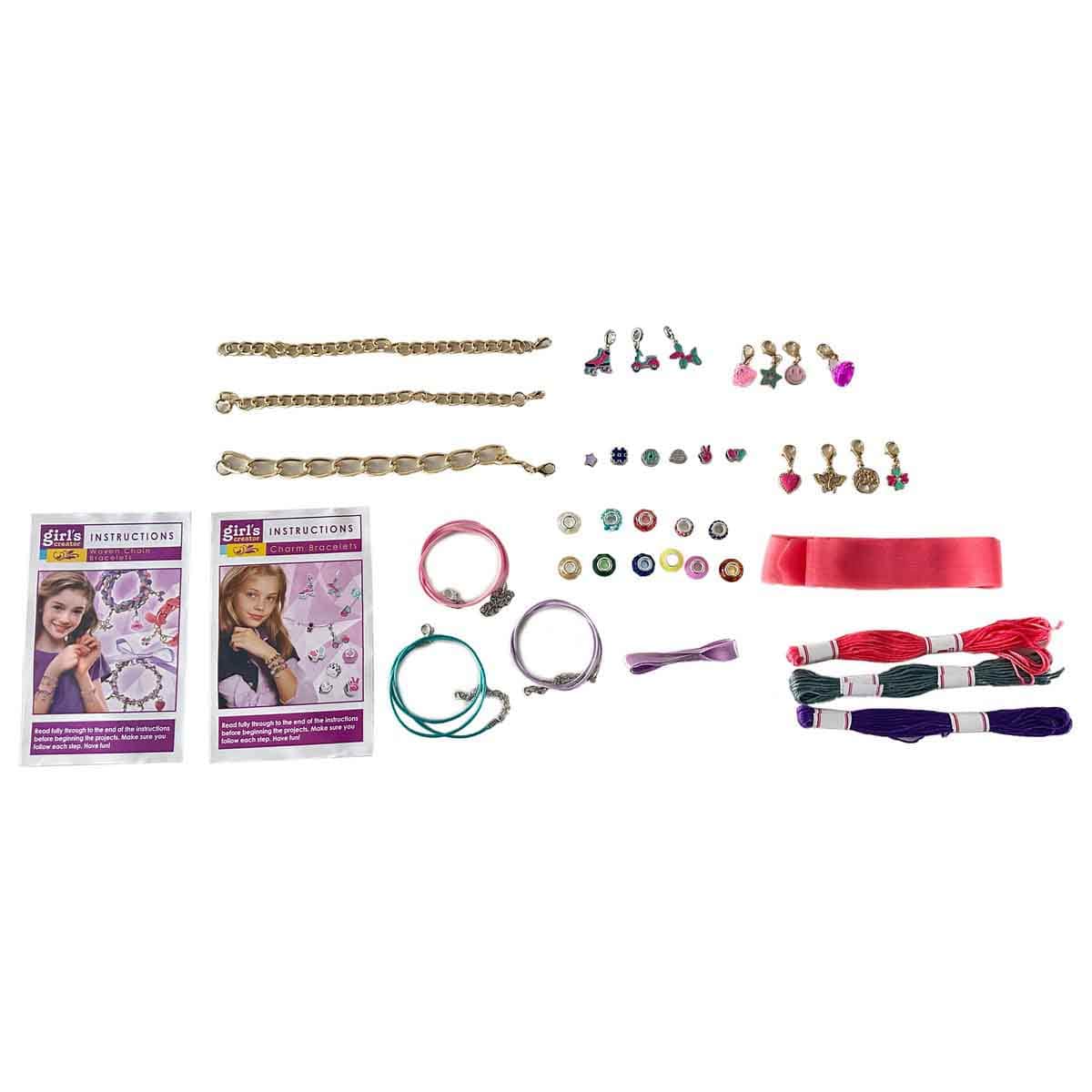 Mei Bo Kai 2-in-1 Shiny Bracelet Set Girls, 5-7 Years