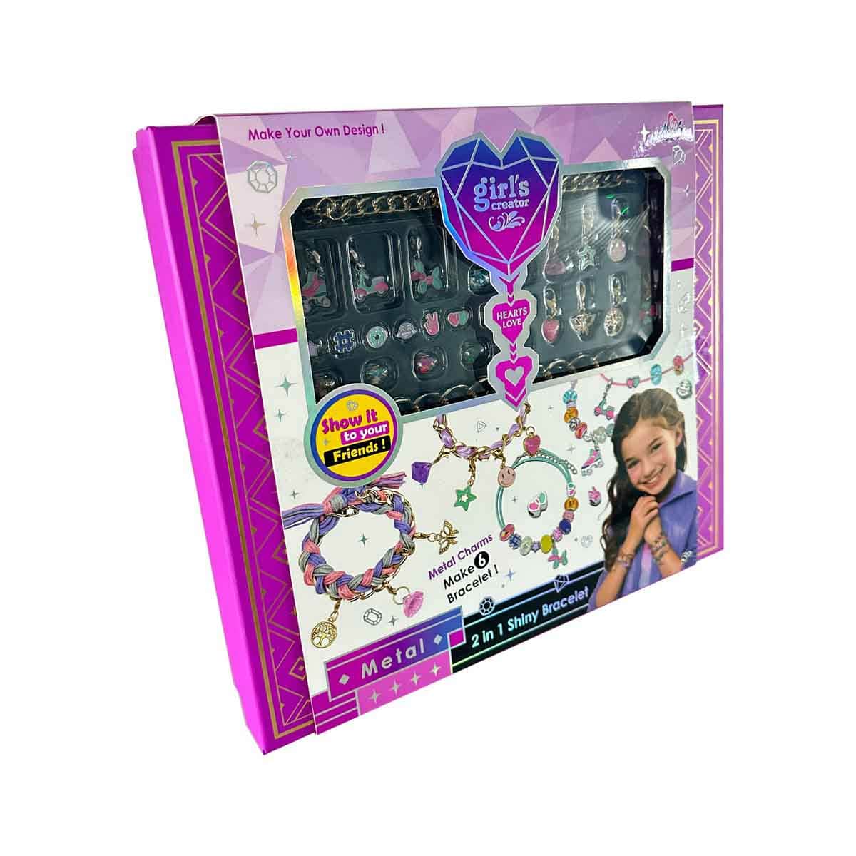 Mei Bo Kai 2-in-1 Shiny Bracelet Set Girls, 5-7 Years