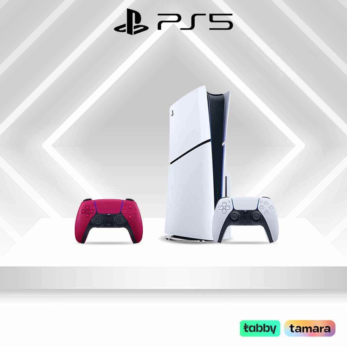 Sony PS5 Slim Disc Version with Additional Red Controller Bundle