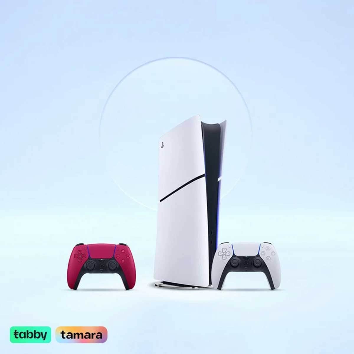 Sony PlayStation5 KSA Version Slim Digital Edition 825 GB Console with DualSense Cosmic Red Wireless Controller Bundle