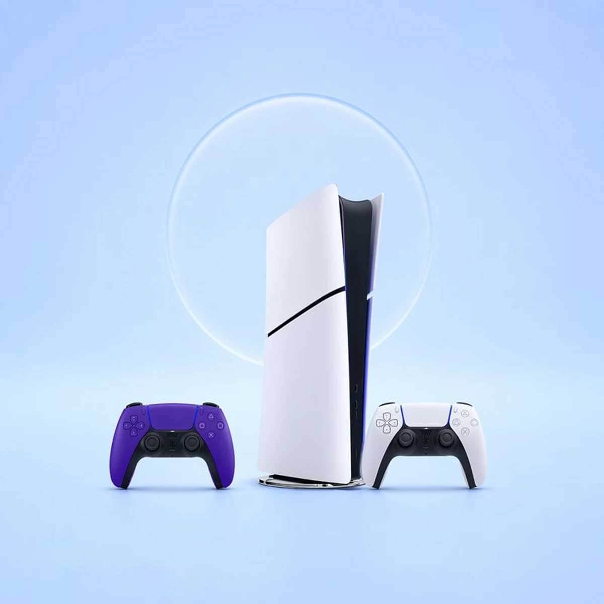 Sony PlayStation5 KSA Version Slim Digital Edition 825 GB Console with DualSense Purple Wireless Controller Bundle