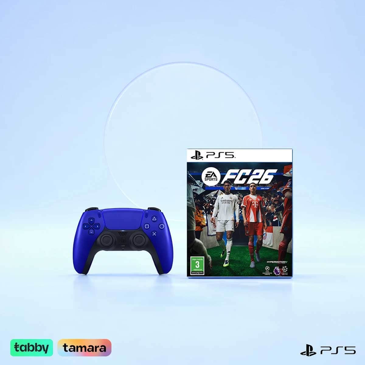 Sony DualSense Wireless Controller Cobalt Blue for PS5 with FC26 Video Game Bundle