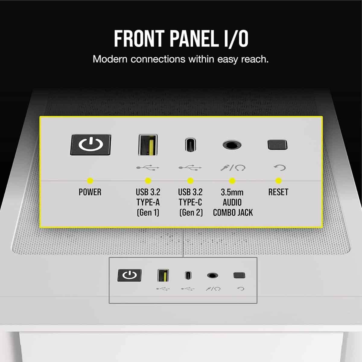 Corsair 4000D RGB Airflow White Mid-Tower Gaming PC Case