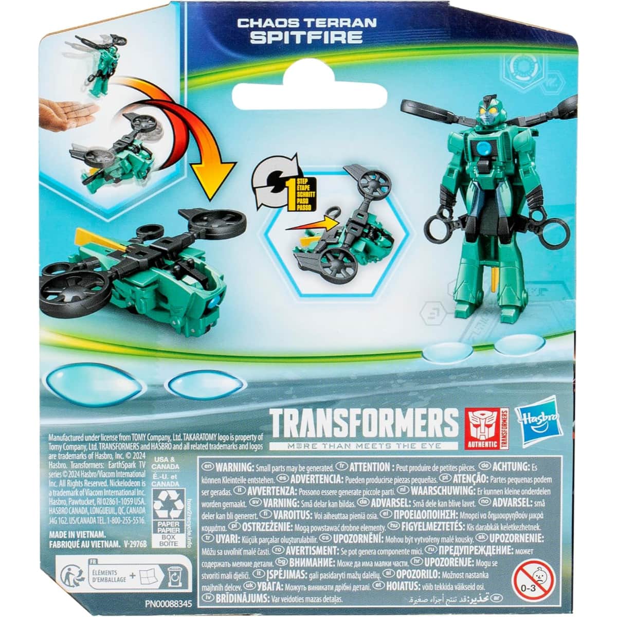 Transformers 4″ EarthSpark 1-Step Flip Changer Spitfire Action Figure Unisex, 5-7 Years