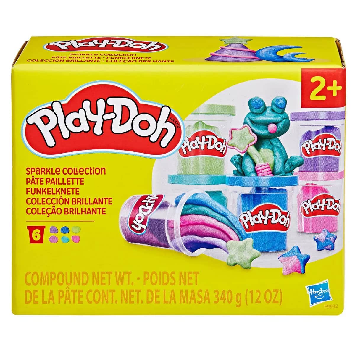 Play-Doh Sparkle Compound Collection Unisex, 3-4 Years, Pack of 6