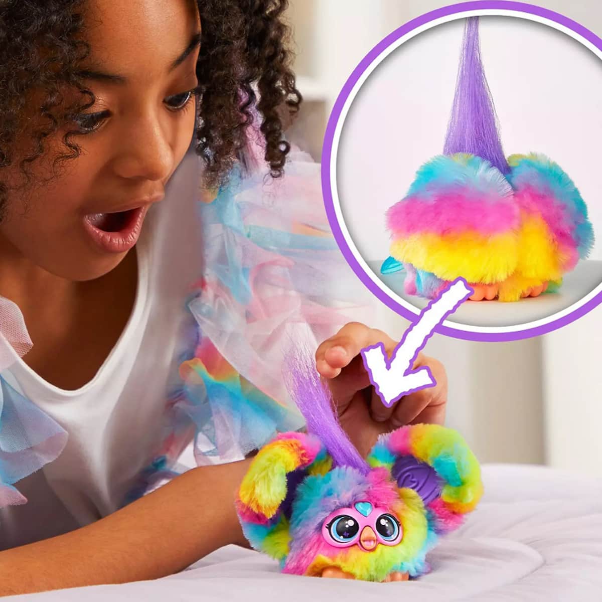 Furby Furblets Ray-Vee Mini Interactive Plush Toy Unisex, 5-7 Years