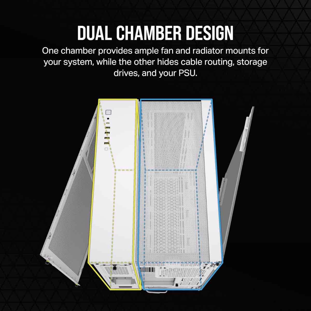 Corsair White 6500D Airflow Mid-Tower ATX PC Case