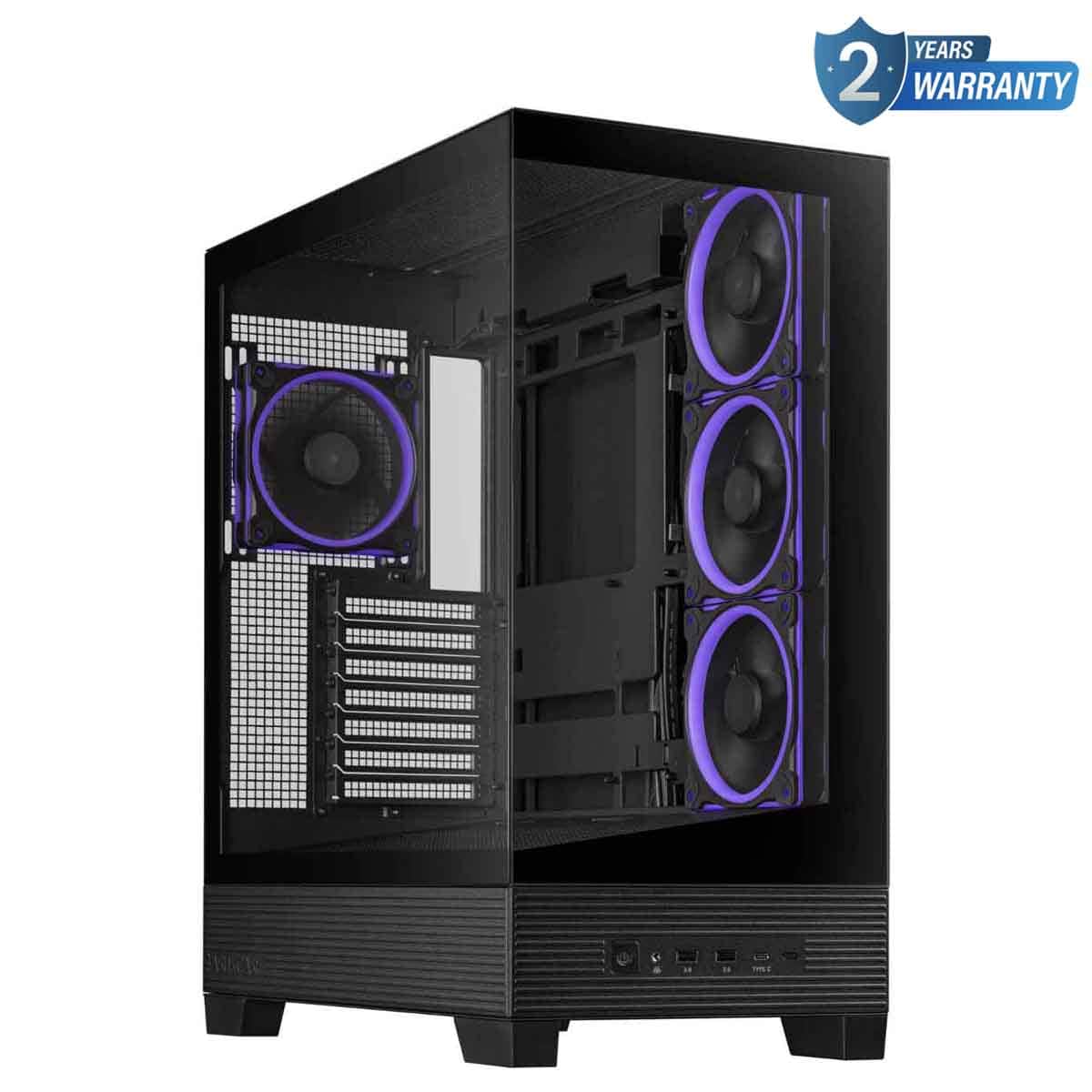 Asus Black A31 Plus TG ARGB Mid-Tower Gaming PC Case
