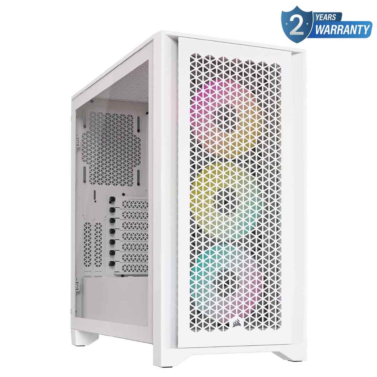 Corsair 4000D RGB Airflow White Mid-Tower Gaming PC Case