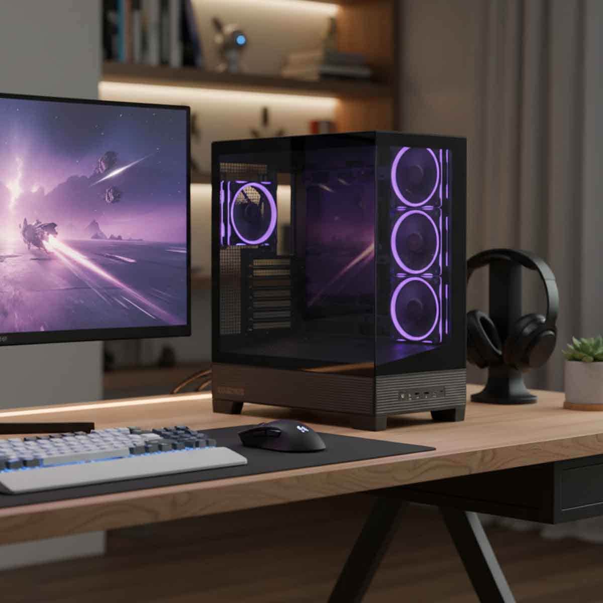 Asus Black A31 Plus TG ARGB Mid-Tower Gaming PC Case