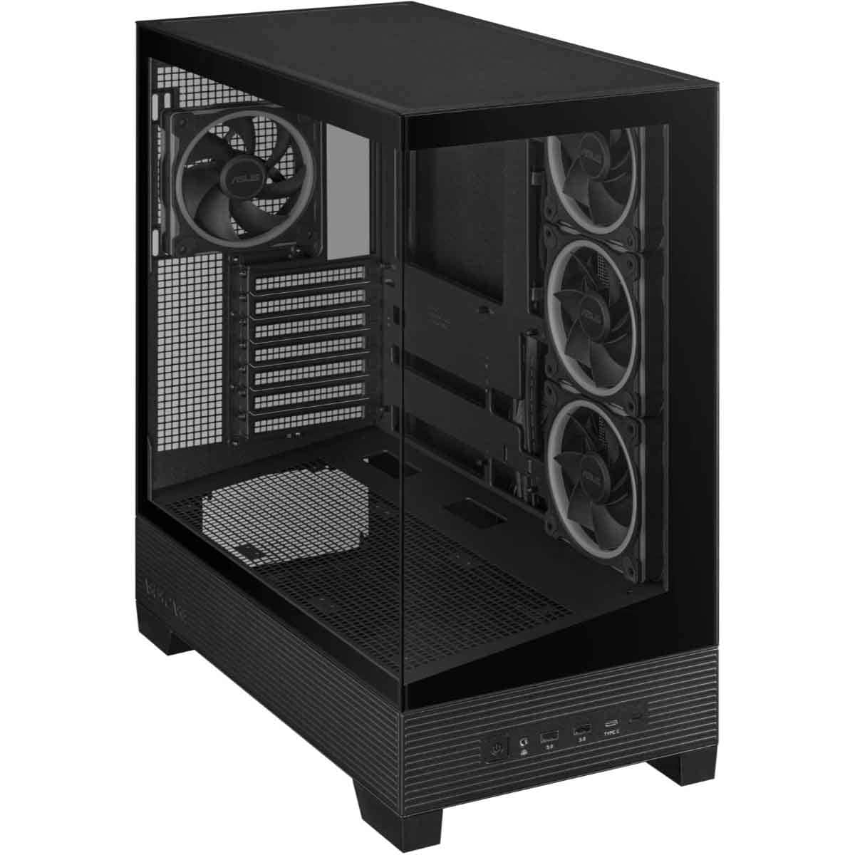 Asus Black A31 Plus TG ARGB Mid-Tower Gaming PC Case
