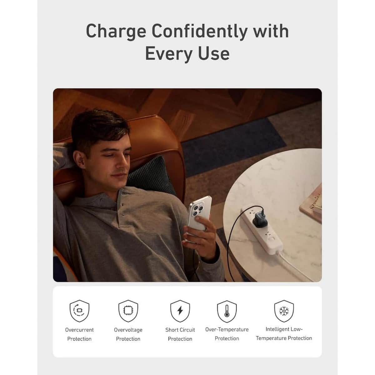 أنكر أسود شاحن حائط USB-C بقدرة 30 واط