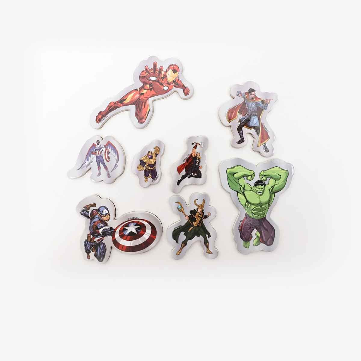 Marvel Avengers 15-Piece Wooden Magentic Characters Unisex, 3-4 Years