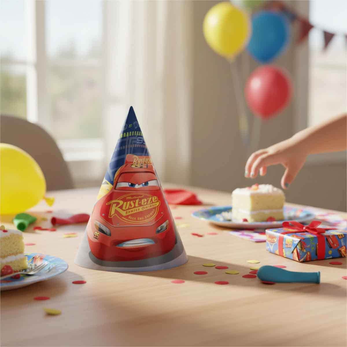 Disney and Pixar Cars 3 Paper Cone Hats Set