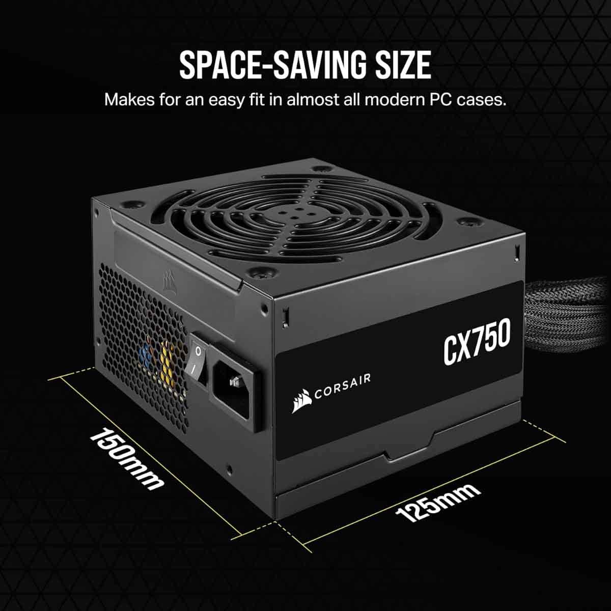كورسير مزود طاقة CX750 80 Plus برونزي بمعيار ATX