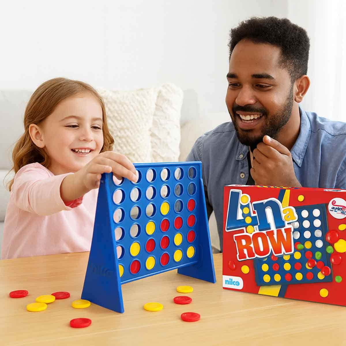 Nilco Four-in-a-Row Game Unisex, 5-7 Years