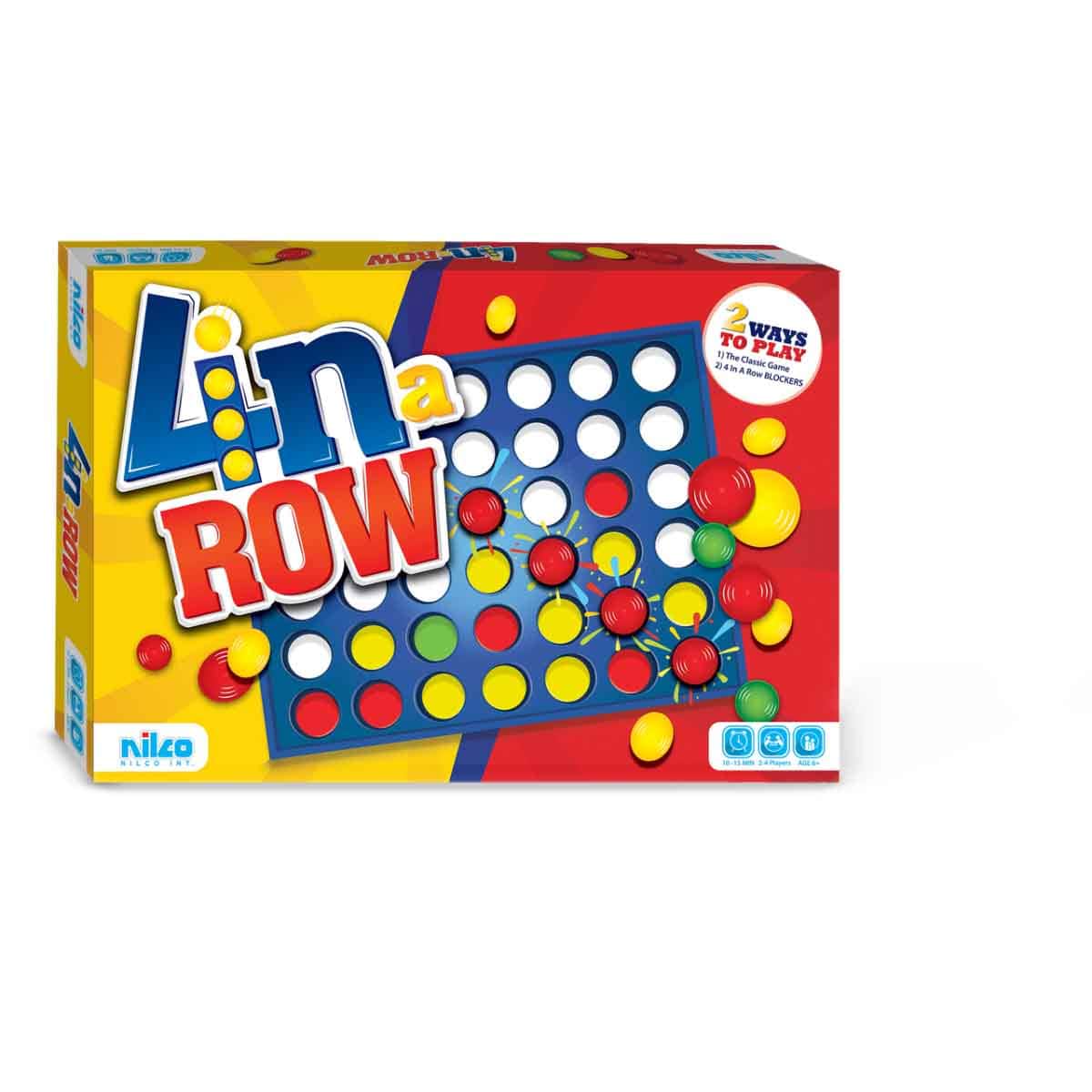 Nilco Four-in-a-Row Game Unisex, 5-7 Years