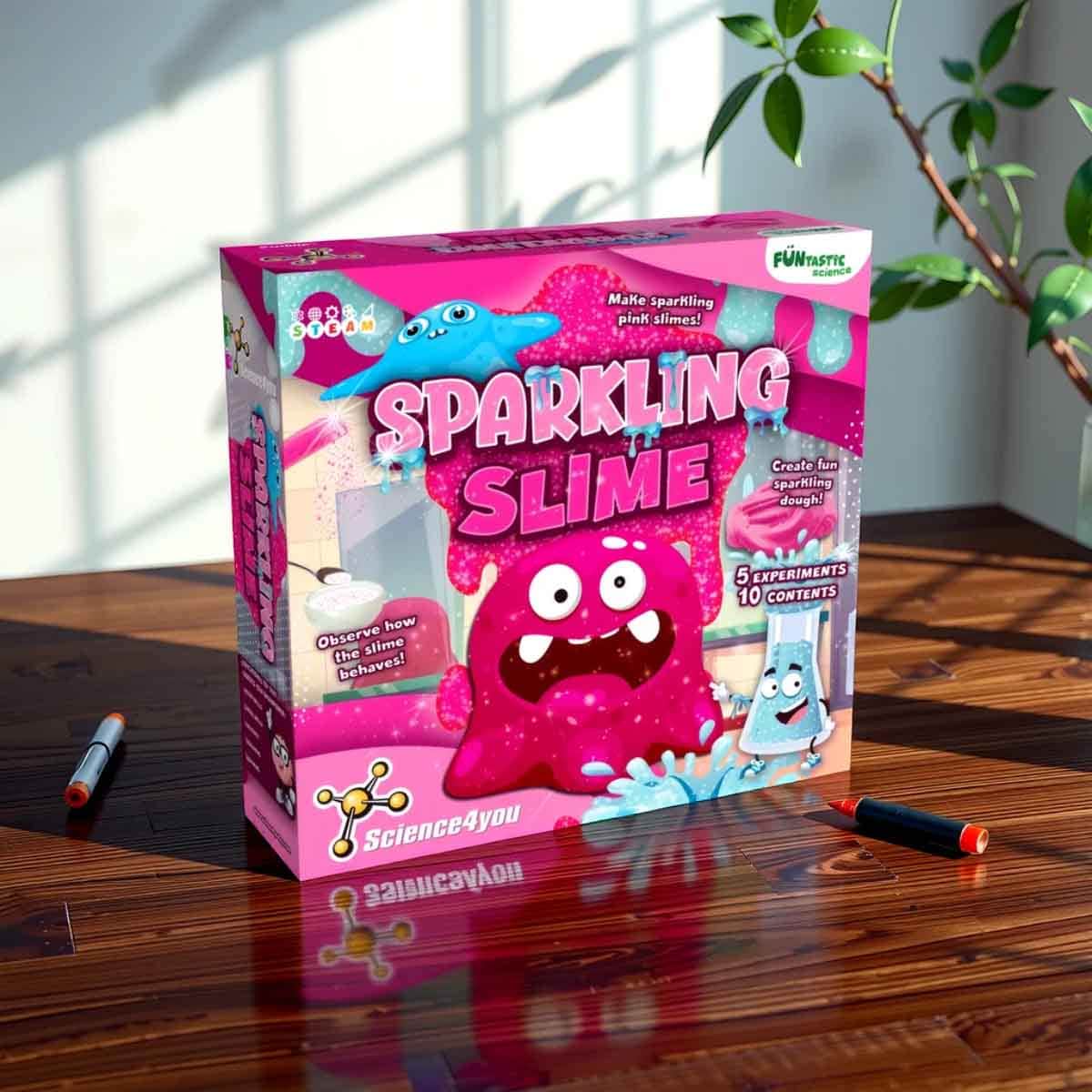 Science4You Fun Sparkling Slime Kit Unisex,8-10 Years