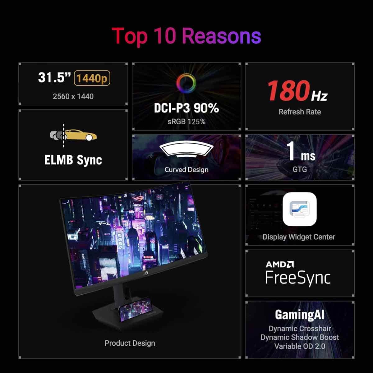 ASUS 32" ROG Strix XG32WCS Gaming Monitor