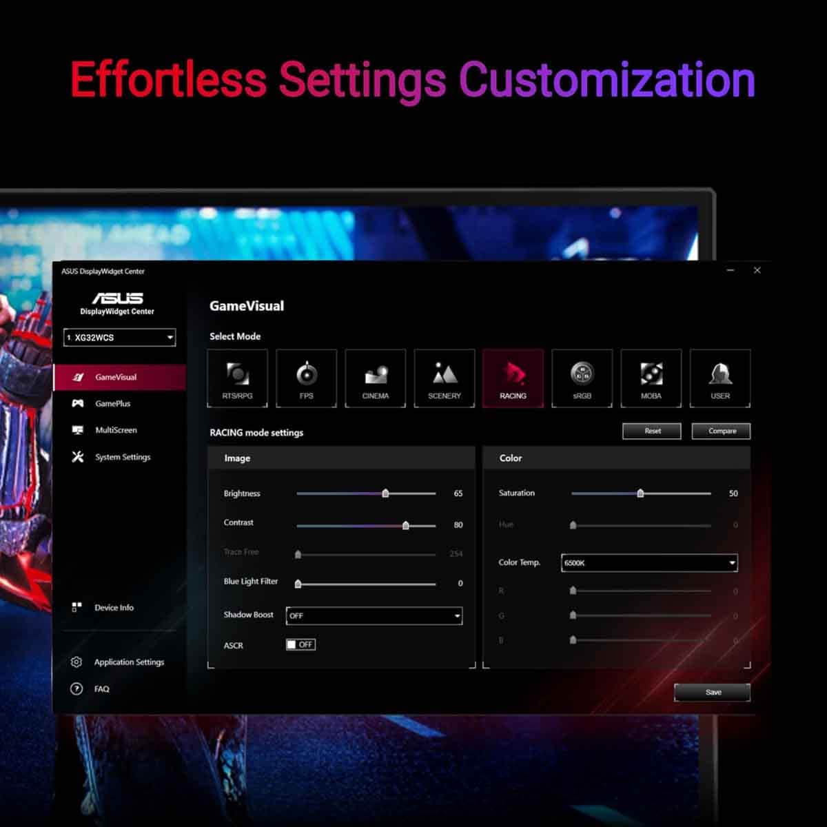 ASUS 32" ROG Strix XG32WCS Gaming Monitor