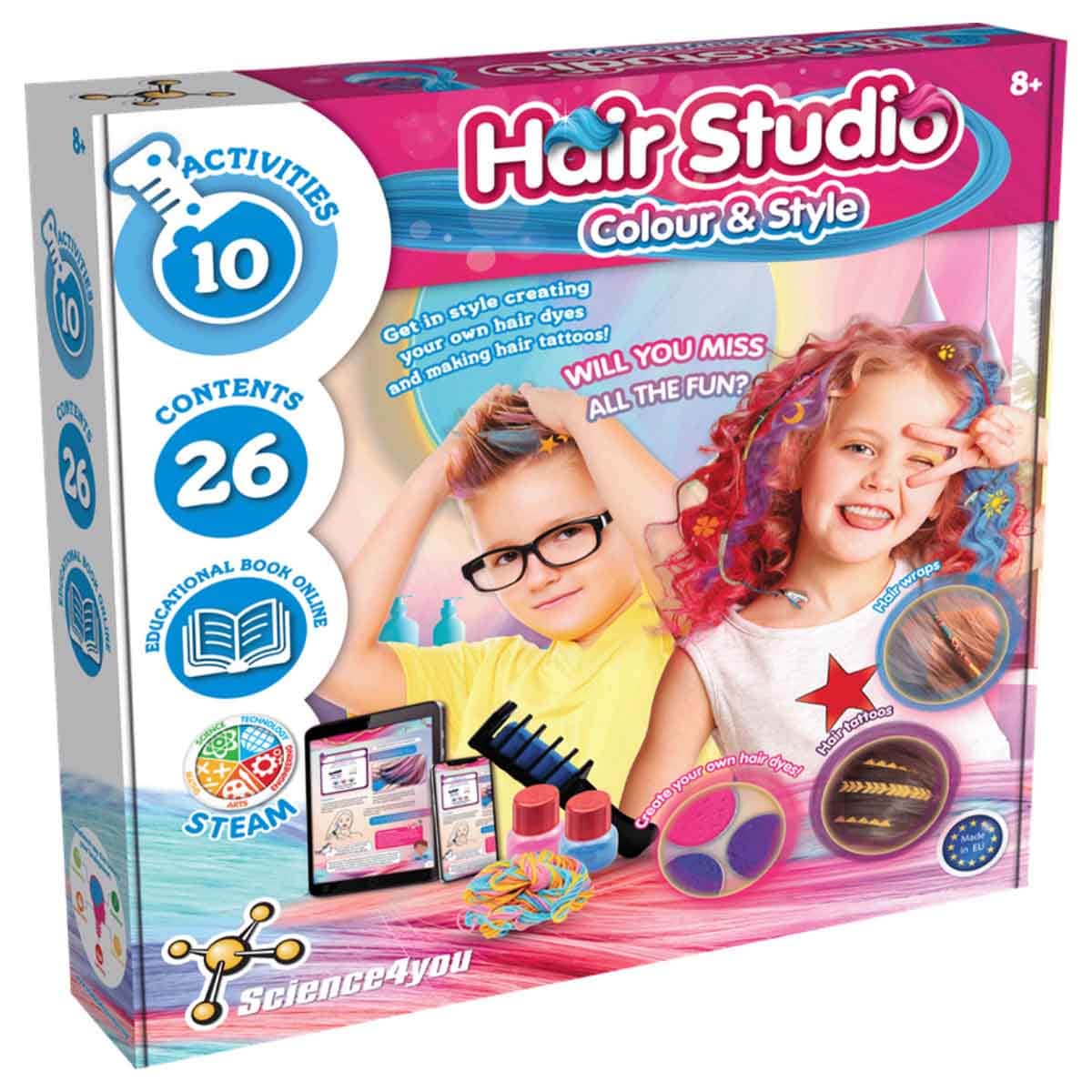 Science4You Hair Studio Kit Unisex,8-10 Years