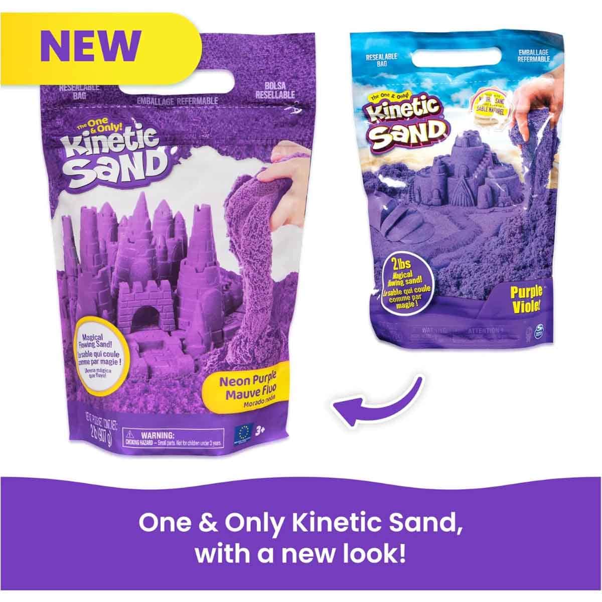 Kinetic Sand 2lb. The Original Moldable Sensory Purple Play Sand Unisex, 3-4 Years