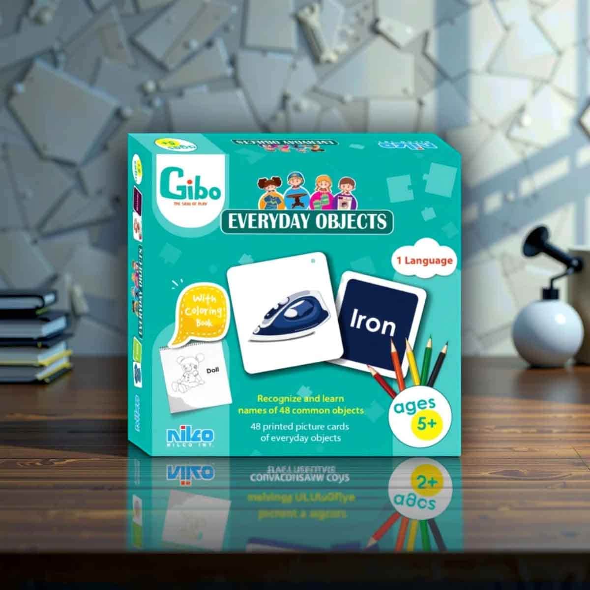 Gibo Everyday Objects Learning Game Unisex, 5-7 Years