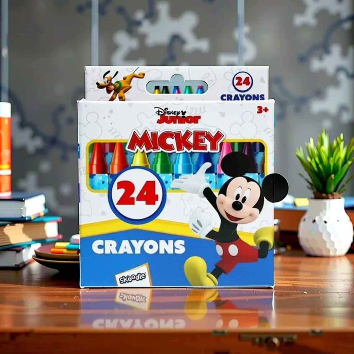 Disney Junior 24-Colours Crayons Unisex, 3-4 Years