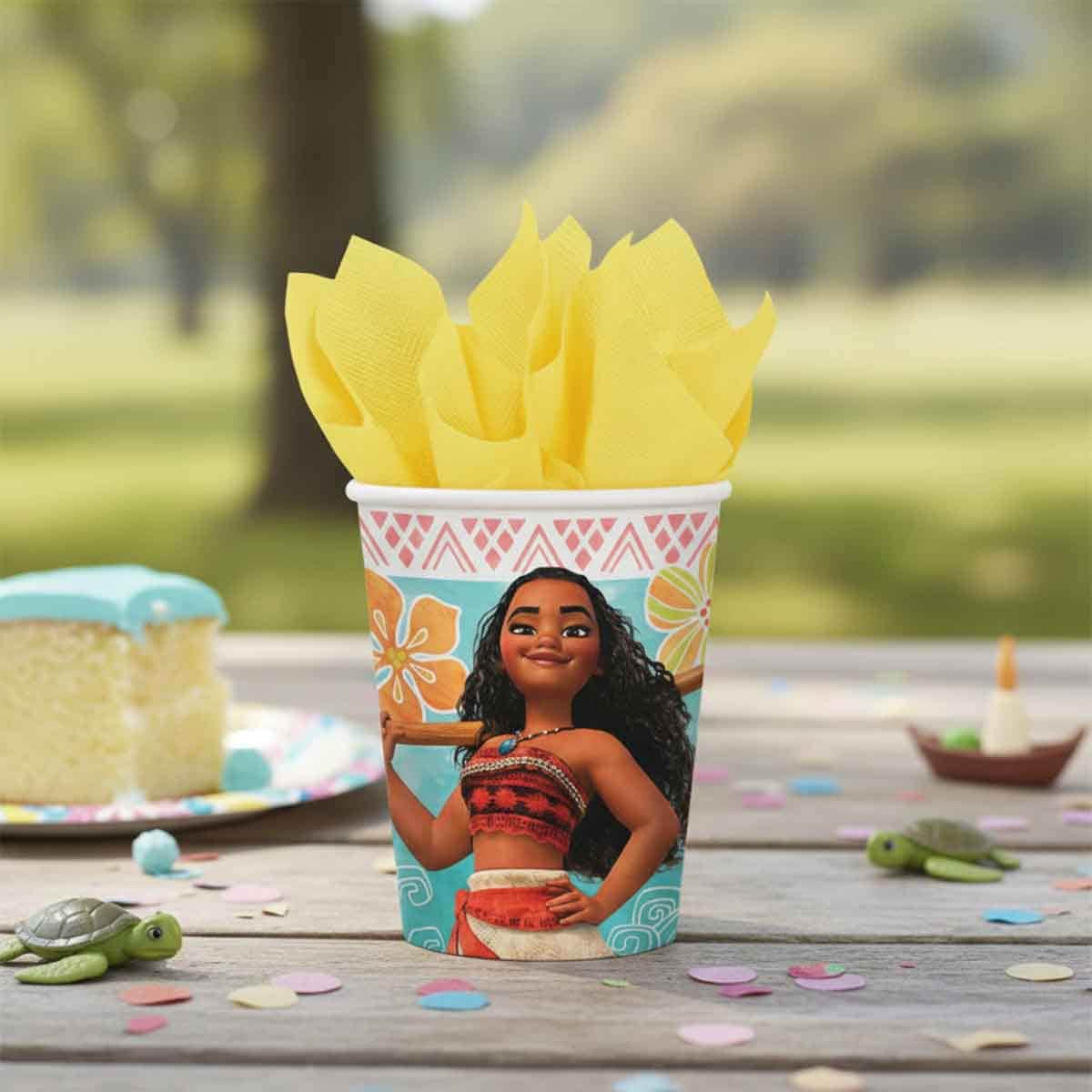 Moana 8-Piece 9oz Paper Cup Set