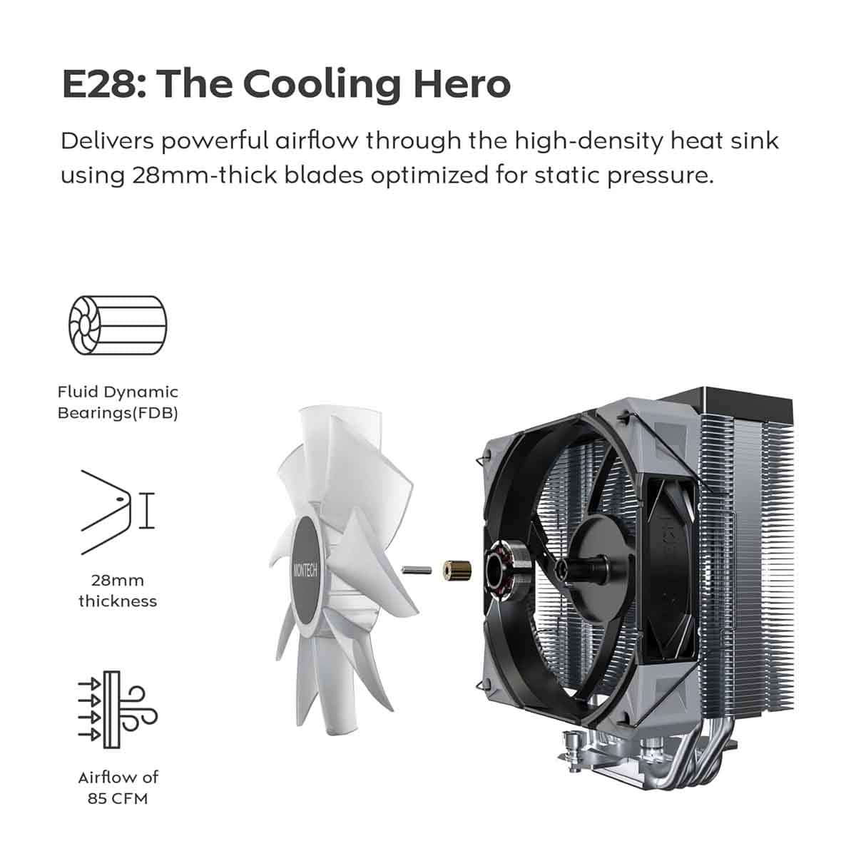 Montech NX400 ARGB CPU Air Cooler