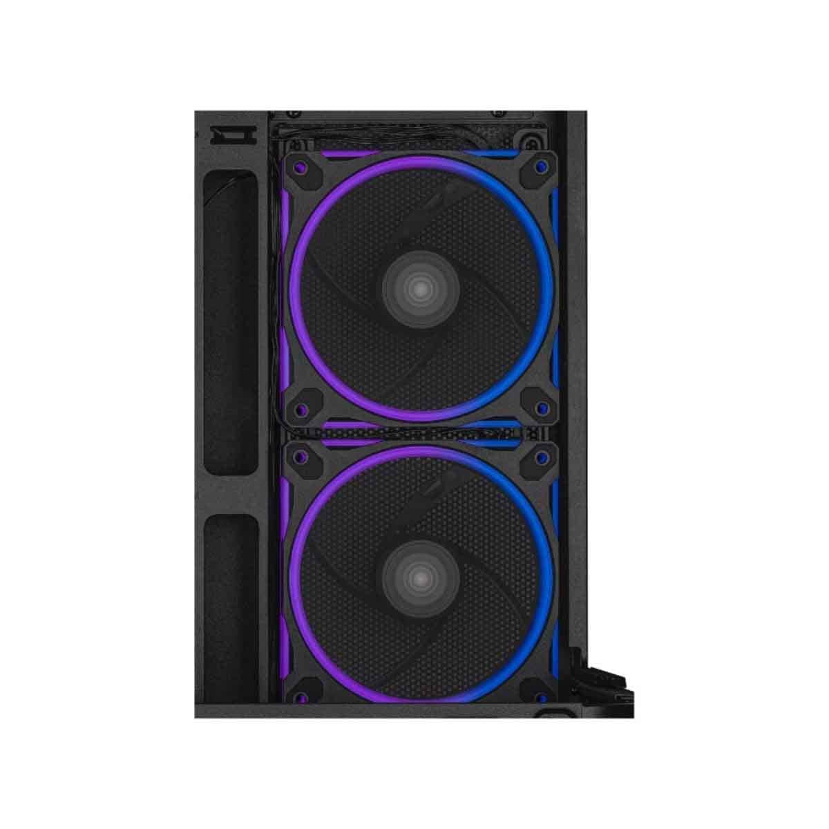Asus Black Prime AP202 TG ARGB Mid-Tower Gaming PC Case
