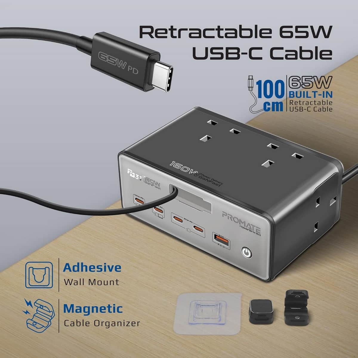 Promate 60W GaN Charging Station