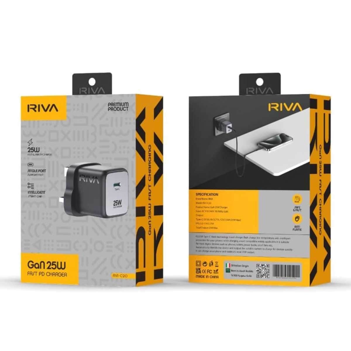 Riva RV1-C20 25W Wall Charger