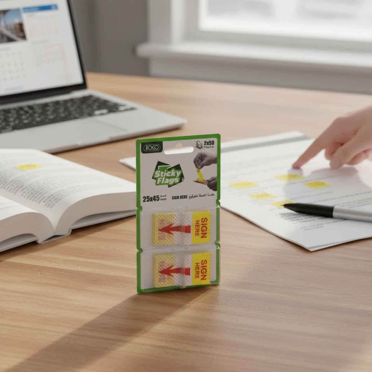 روكو علامات تبويب شريطية صفراء