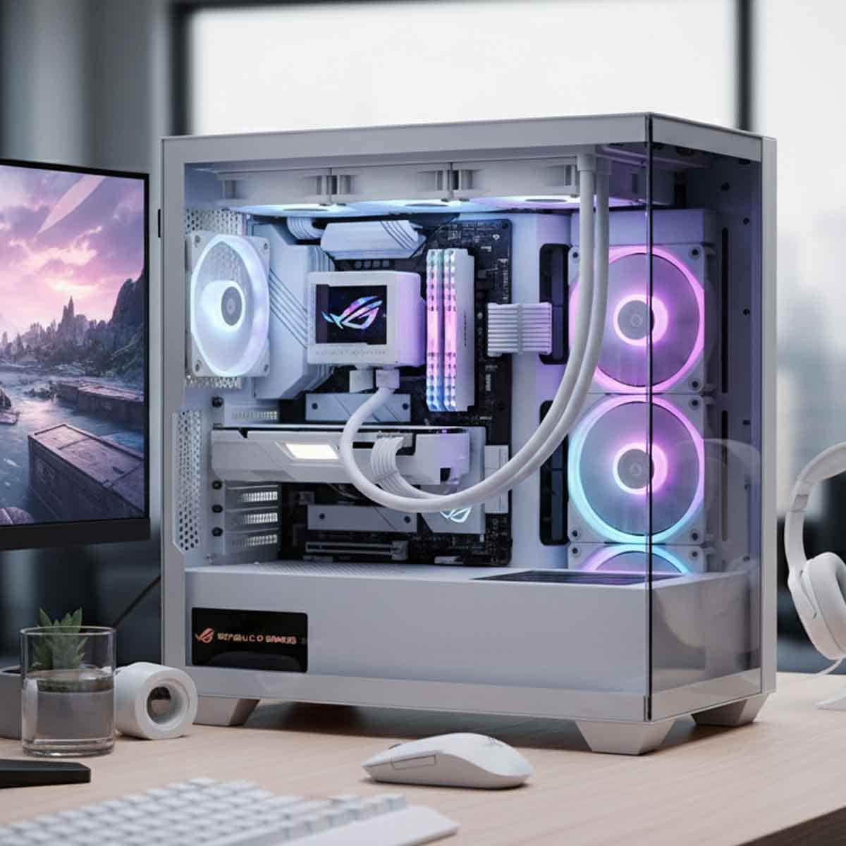 أسوس مبرد معالج سائل آر أو جي ريوجن 3 دبليو بي باللون الأبيض