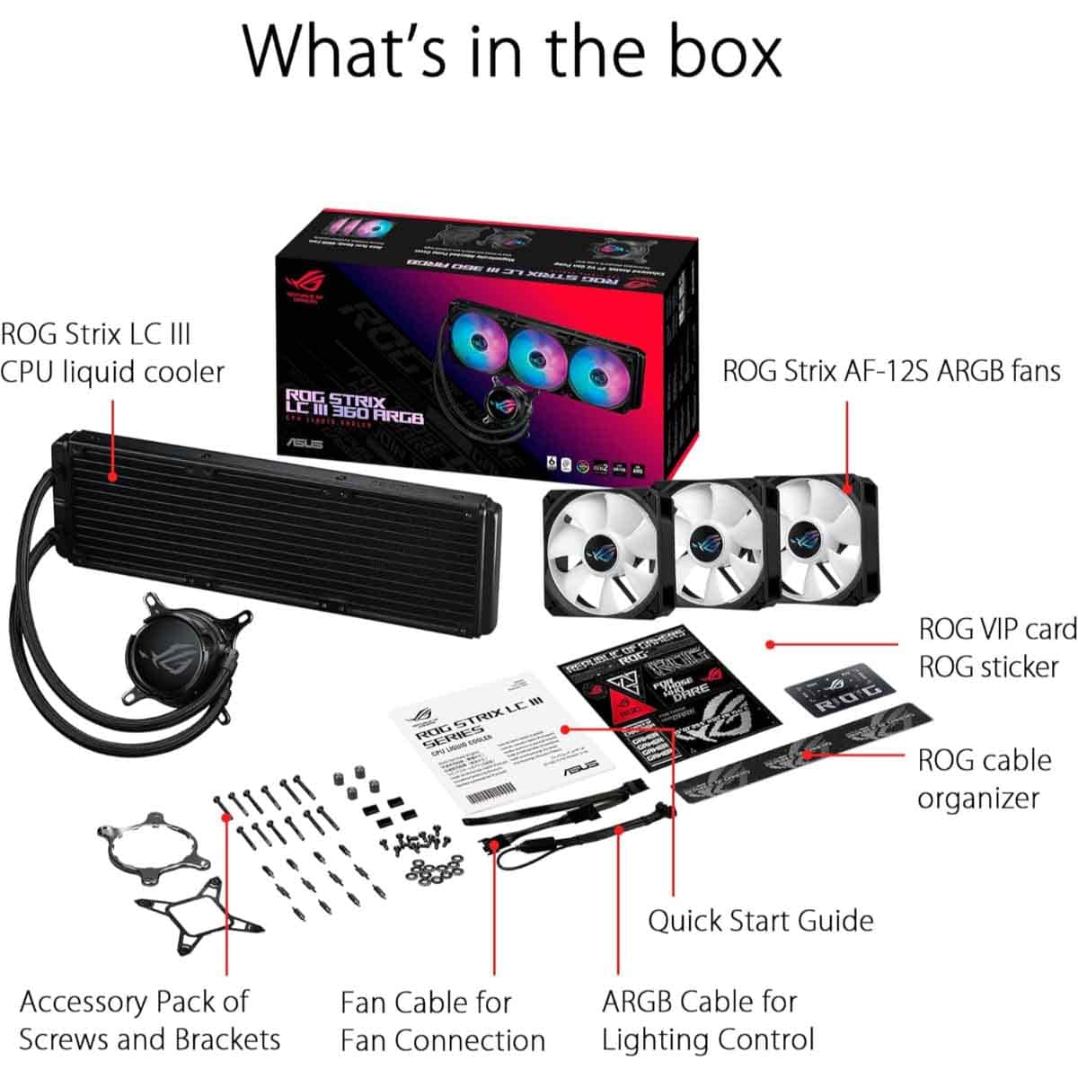 ASUS ROG Black Strix LC III 360 ARGB Liquid CPU Cooler