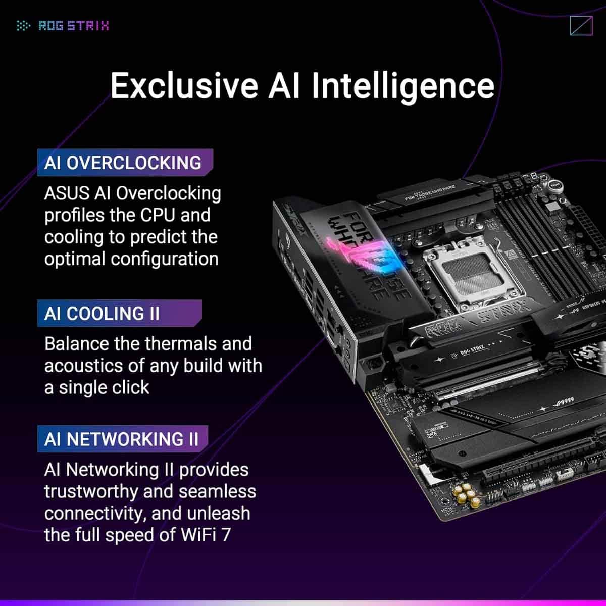 أسوس روج ستريكس X870E-E واي فاي لوحة أم للألعاب