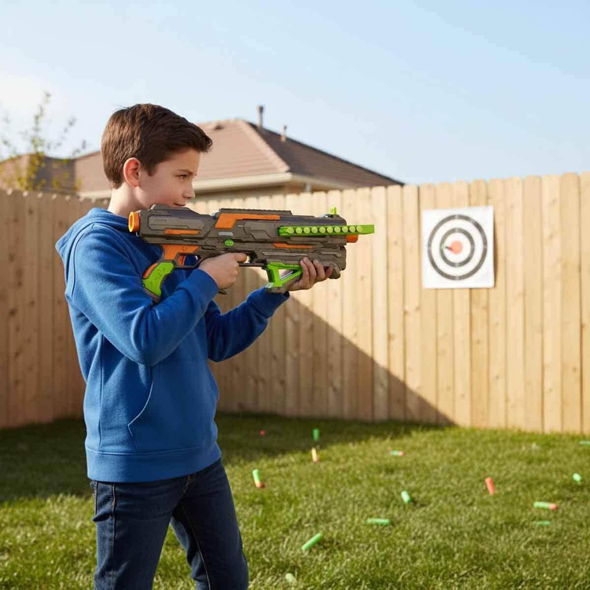 Hip Shot FJ9010 Soft Bullet Gun Toy Boys, 8-10 Years
