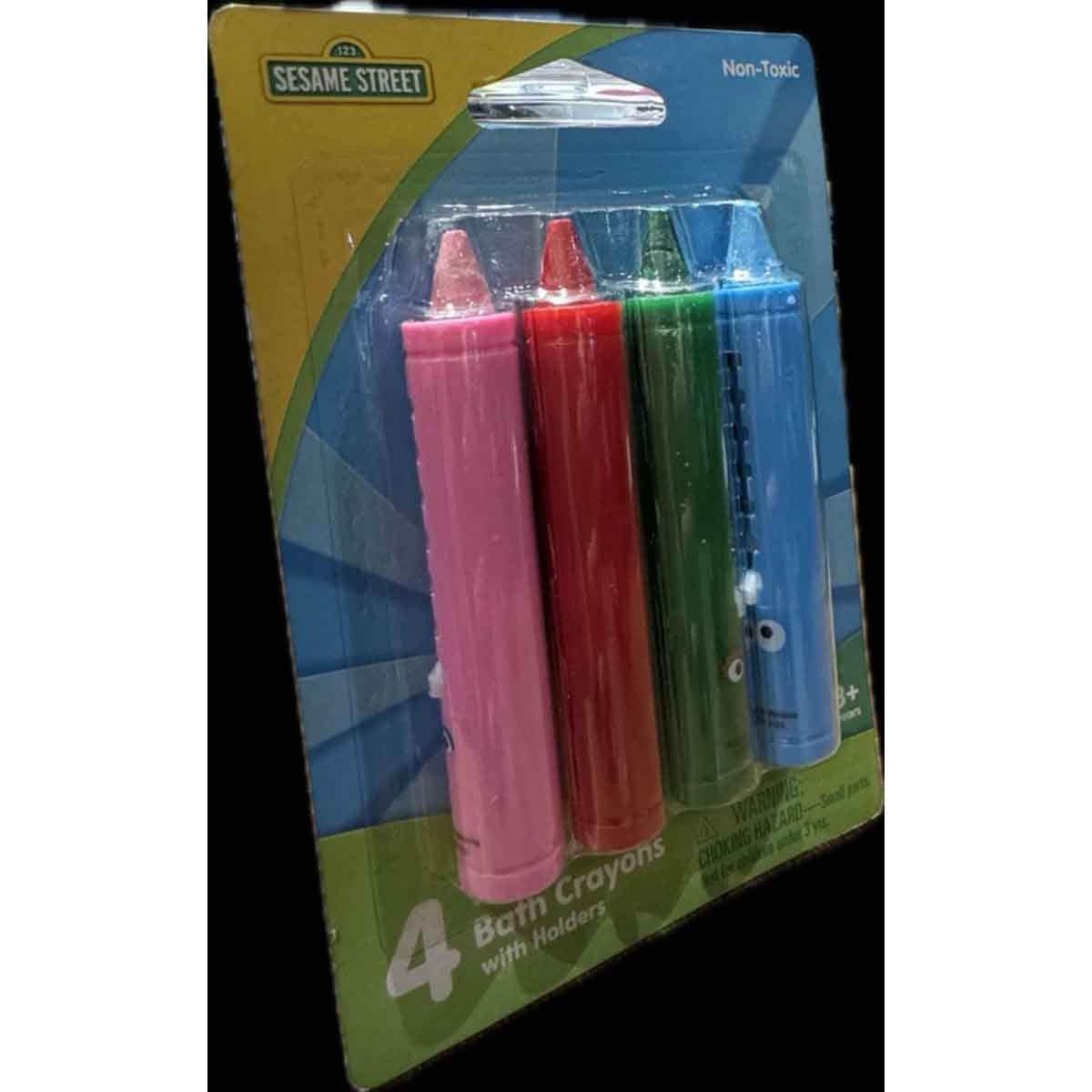 Sesame Street 10-Colours Washable Bath Crayons Unisex, 3-4 Years