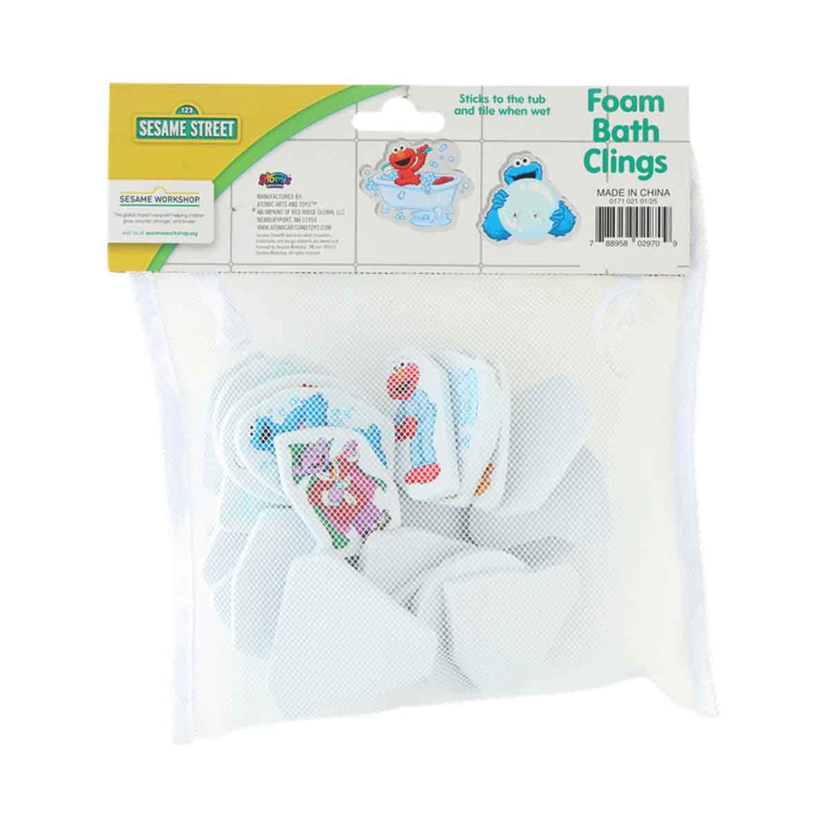 Sesame Street 26-Piece Bath Stickers Mesh Bag Unisex, 3-4 Years