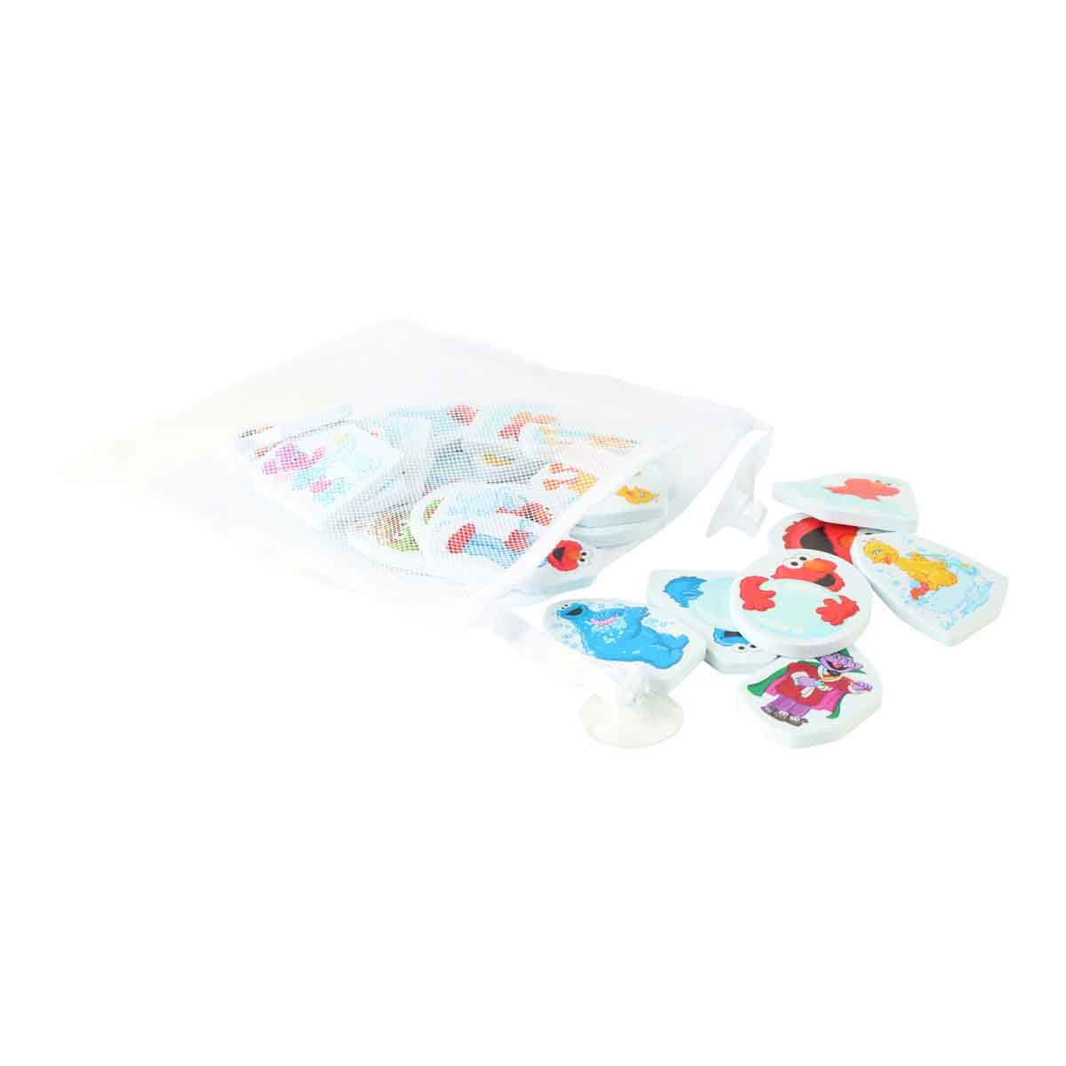 Sesame Street 26-Piece Bath Stickers Mesh Bag Unisex, 3-4 Years