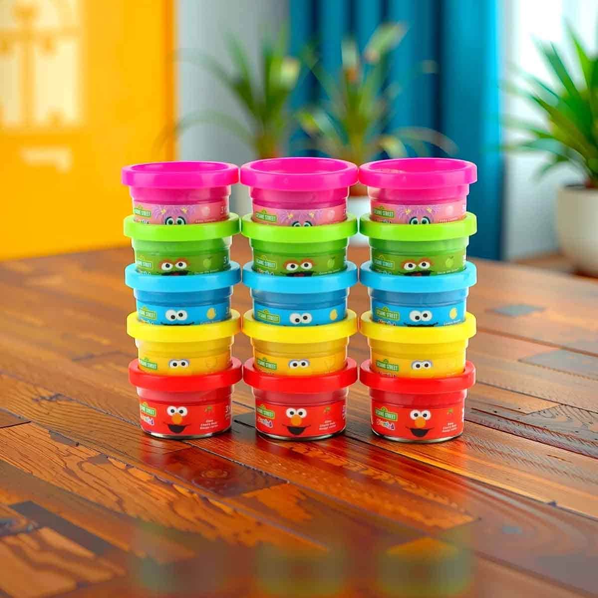 Sesame Street 1oz. 15-Cans Scented Dough Set Unisex, 3-4 Years