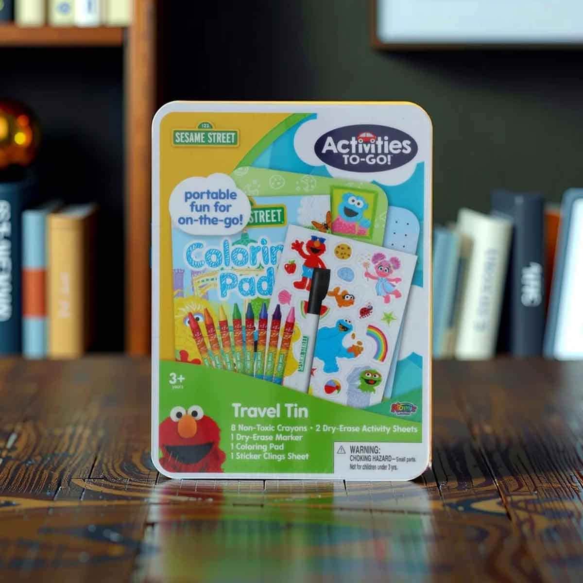 Sesame Street Travel Tin Art Kit Unisex, 3-4 Years