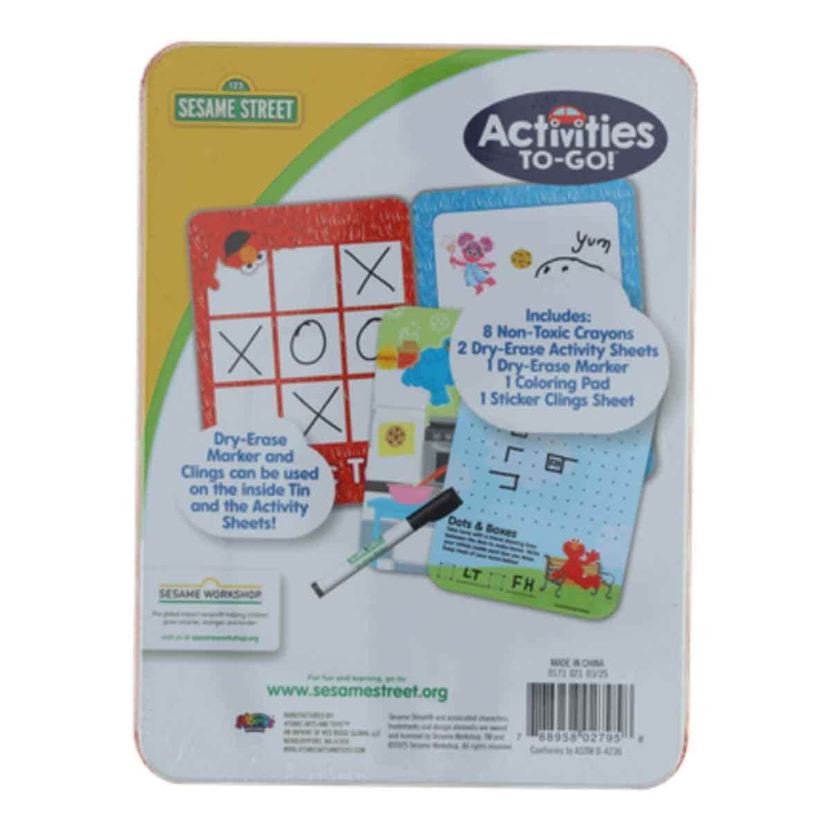 Sesame Street Travel Tin Art Kit Unisex, 3-4 Years