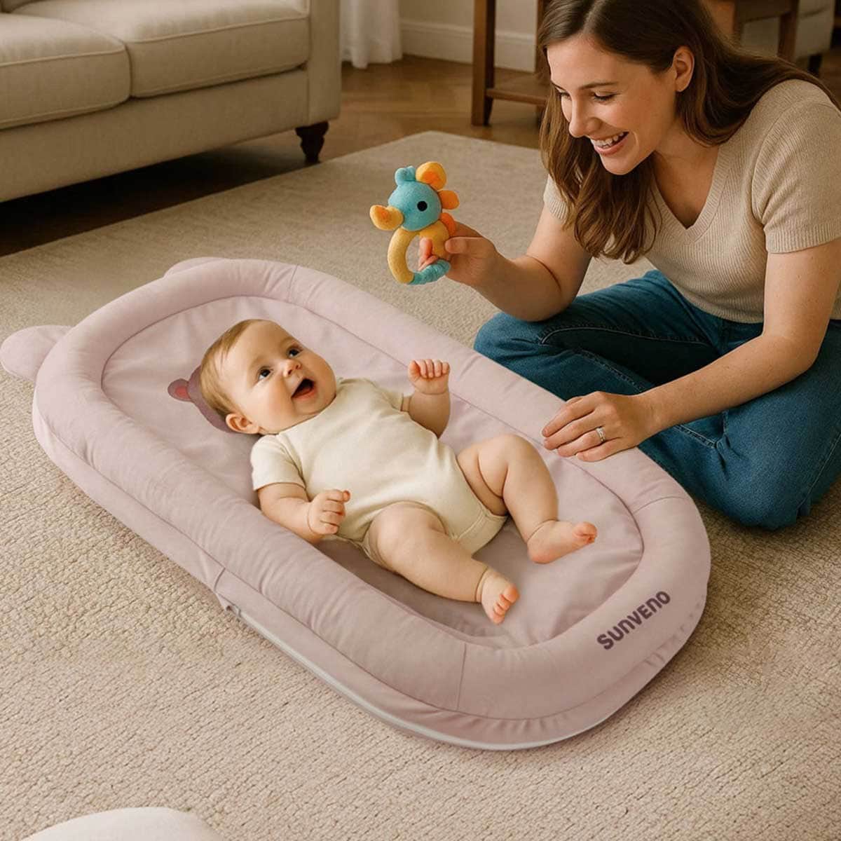 Sunveno Pink Newborn Baby Nest