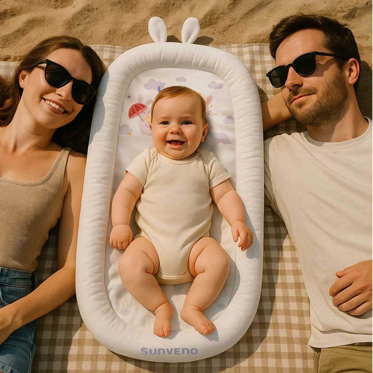Sunveno White Newborn Baby Nest
