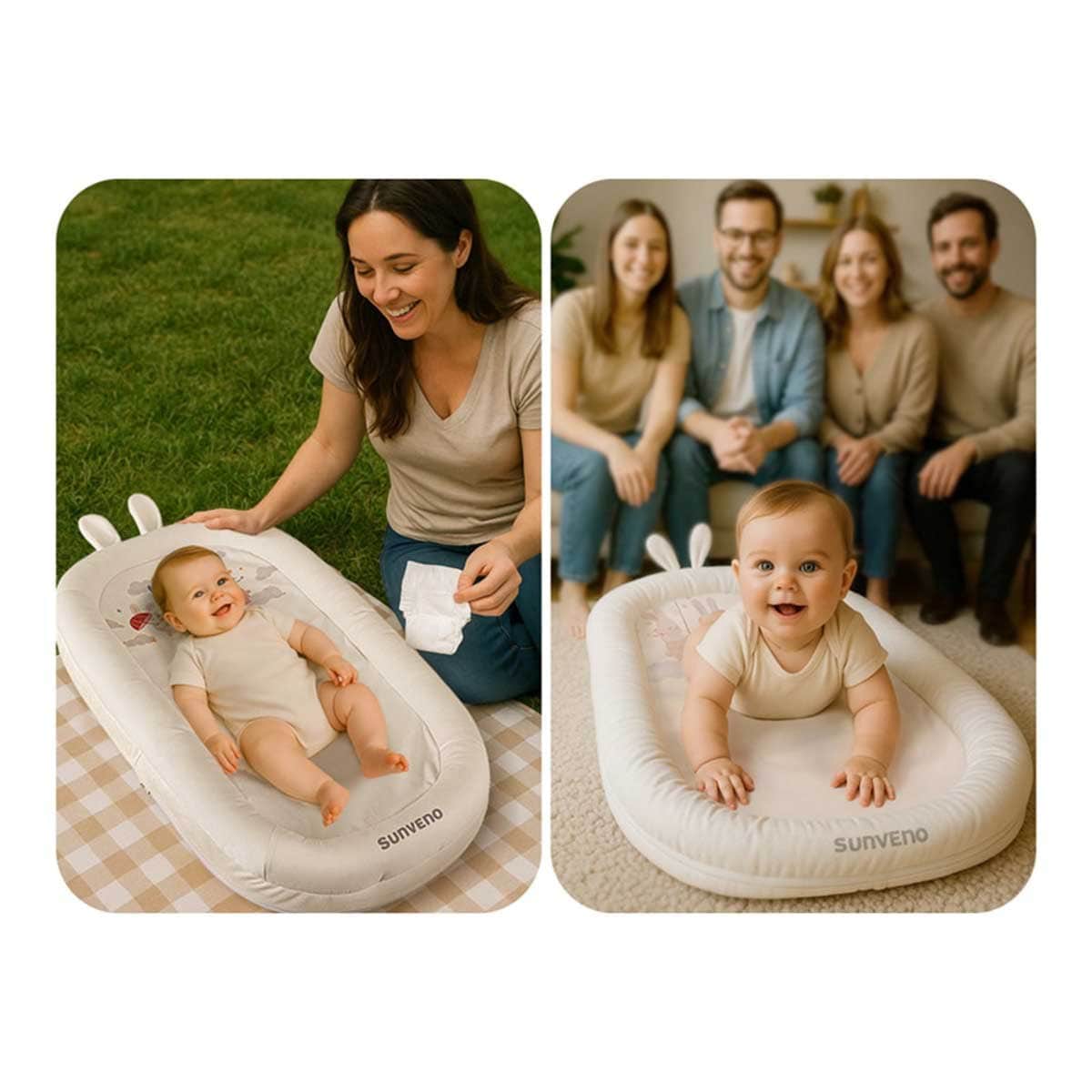 Sunveno White Newborn Baby Nest